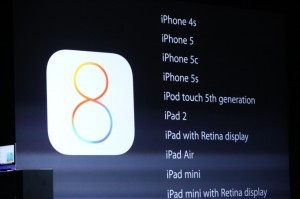 List of iOS 8 supported devices 